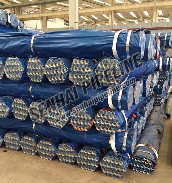 Galvanized steel pipes