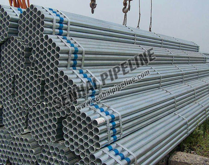 Galvanized steel pipes